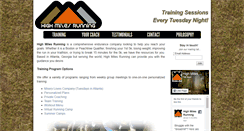 Desktop Screenshot of highmilesrunning.com